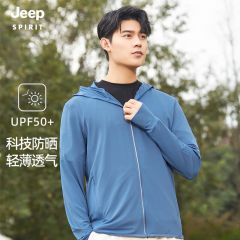 JEEP吉普防曬衣男女情侶款UPF50+防紫外線輕薄皮膚風(fēng)衣